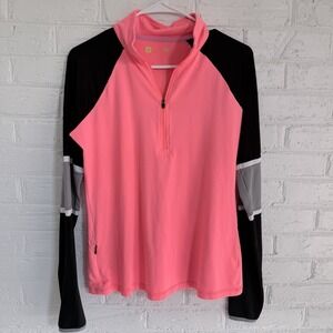 XERSION 1/4 Zip Jacket Pullover Women's Medium Pink Lightweight Long Sleeve